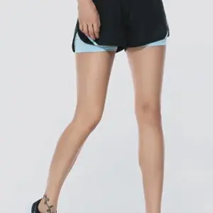 Sky blue and black women’s shorts