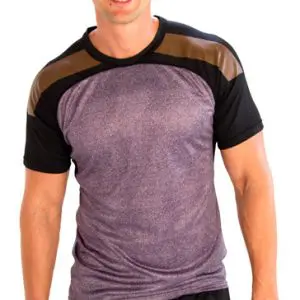 Light violet tri colored men’s yoga t-shirts