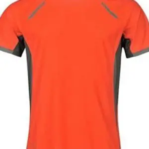 Orange and grey men’s running t-shirt