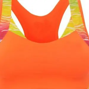 Orange Printed Sports Bra Wholesale