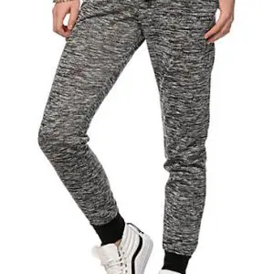 Self printed grey and black women’s track pants