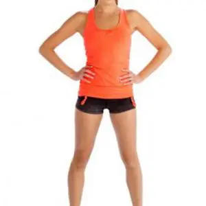 Orange and dark grey women’s workout set