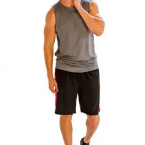 Grey and black smart men’s workout set