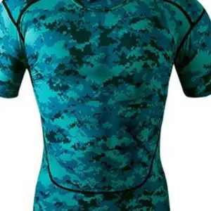 Black and green camo printed men’s t-shirts