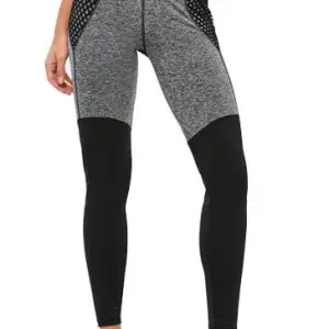 Grey Black Mesh Pocket Gym Tights Wholesale