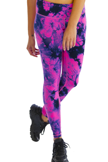 Bulk Pink and navy blue tie and dye leggings Manufacturer in USA ...