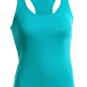 Bright aqua blue women’s tank top